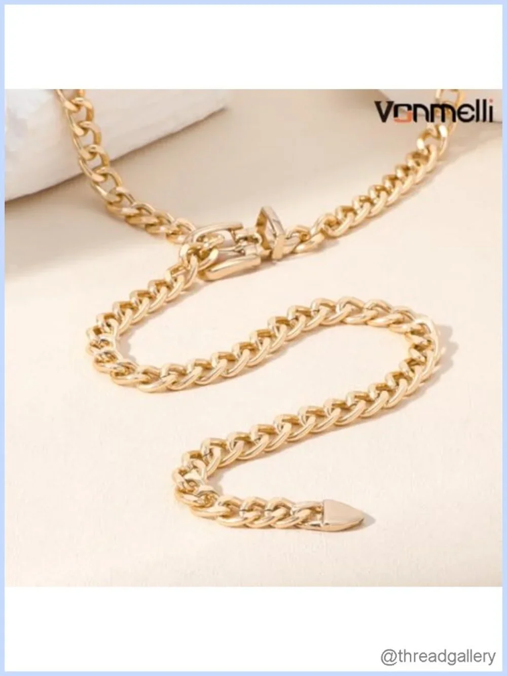 Metal Waist Chain Belt Adjustable Hook O-Ring Fashion Accessory